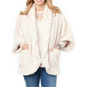 Democracy wavy faux fur coat M